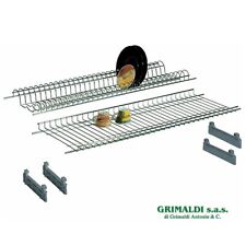 SCOLAPIATTI 86CM A DOPPIA RETE + PENSILE DA 4 SUPPORTI PORTA PIATTI INCASSO PKR