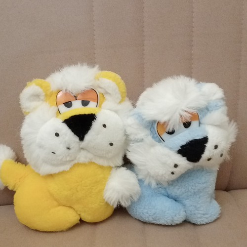 Coppia peluche leone vintage - peluche,