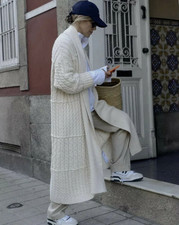 ZARA CAPPOTTO LUNGO BIANCO