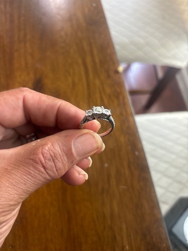 Anello oro bianco - 14, kt