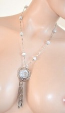 Collana donna pietre bianche