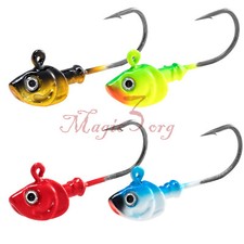 10 pezzi Jig Heads esche esca da nuoto ami piombo da pesca 3/8 oz 1/2 oz 1 oz 1-1/4 oz basso