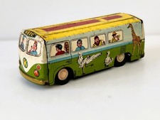 AUTOBUS GIOCATTOLO DI LATTA VINTAGE ANNI 60 KBTC TARGA K-789 AUTOBUS SAFARI RARO