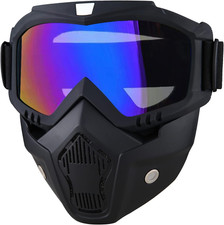 Maschera Paintball Anti Nebbia,Tattica Full Face Maschera Sci Occhiali Staccabile Adju