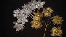 6 fiori c pistillo artificiali