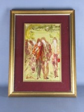 ALDO DORELLA QUADRO DIPINTO A MANO SU TRACCIA SERIGRAFICA CON CERTIFICATO