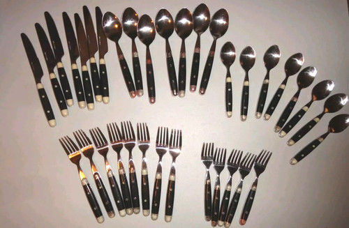 Set posate inox manico - , bianco