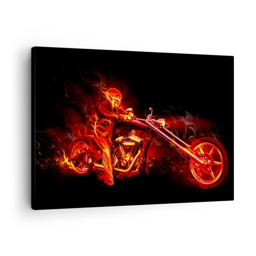 Quadro tela 70x50cm fiamme - quadro,
