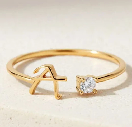 Anello iniziale con - , moissanite