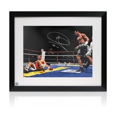 Foto di boxe autografata da