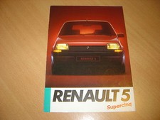 DEPLIANT Renault 5 de 1985