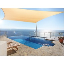 Vela ombreggiante  GreenBlueGB505 crema 5m poliestere per giardino alta qualita'