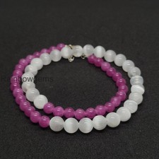 Collana Perline Tormalina Rosa