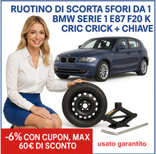 ? Ruotino di Scorta 16" BMW Serie 1 E87 F20 2004-2017 Kit ?? Cric + Chiave