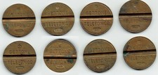 ITALIA - 8 VECCHI GETTONI TELEFONICI