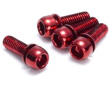 Reverse 4x M6x18 Bicicletta MTB Pinza Freno Adattatore a Disco Avvitare Rosso