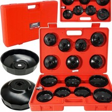 Set Chiave a Tazza Per Filtro Olio Professionale Per Officina  15 Pezzi