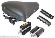 Sella MONTEGRAPPA Con Molle + Pedali + Manopole Bici Graziella - Epoca NERO