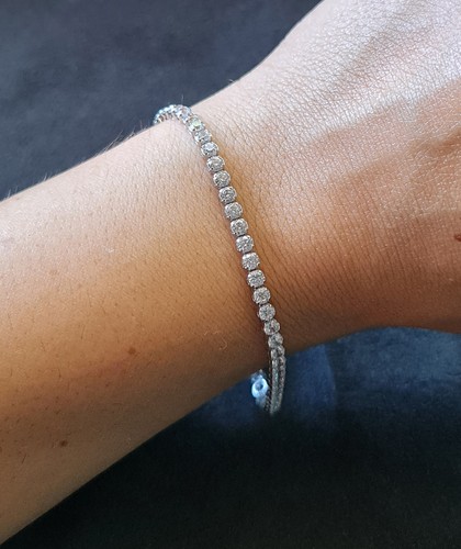 Bracciale tennis oro bianco - in,