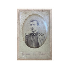 ANTICA RARA FOTOGRAFIA-RITRATTO D'EPOCA-FOTOGRAFO RAFFAELE BENEDETTI-NAPOLI-'800