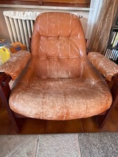 Rara poltrona in pelle Vintage anni ‘70 - Designer Percival Lafer Modello MP 173