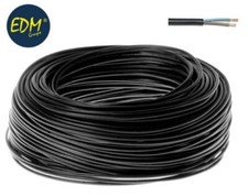MATASSA ROTOLO DI CAVO CAVETTO ELETTRICO NERO 25 METRI CON FILI DA 2X1 mm