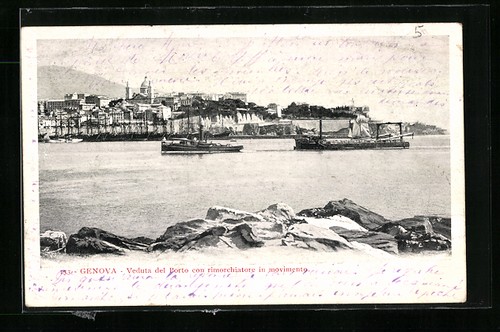 Genova veduta del porto con - veduta,