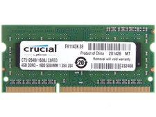 RAM 4GB DDR3 PC3L-12800S 1Rx8 1600MHz PORTATILE MEMORIA SODIMM NOTEBOOK CRUCIAL