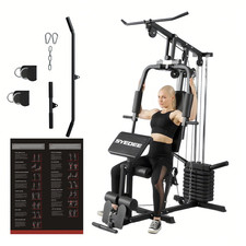 Syedree Sistema All-in-One Home Gym con Pila di Peso 105LBS per Allenamento Forza
