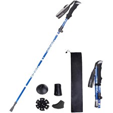Bastoncini trekking, telescopici, alluminio, carbonio, resistente, pieghevoli