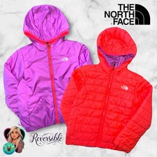 Giacca isolante reversibile THE NORTH FACE ragazza 6T Eclipse rosa morbida viola fuzy