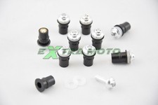 Kit 10 viti ergal cupolino moto scooter carena plexiglass M5 x 15 ARGENTO SILVER