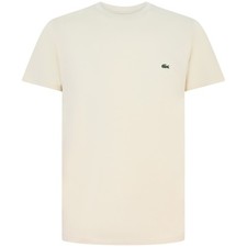 LACOSTE - T-shirt beige con