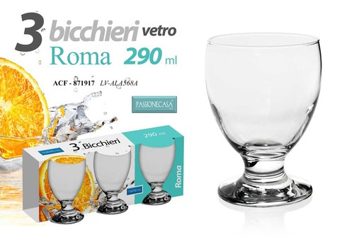 Set calici bicchiere - 3, vetro