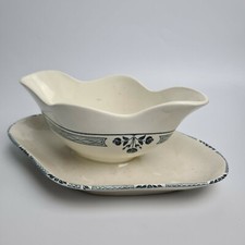 ANTICA SALSIERA DECORATA IN PORCELLANA CERAMICA EPOCA XX SECOLO Vintage Retrò