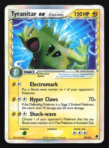 Carta pokemon tyranitar - pokemon, ex