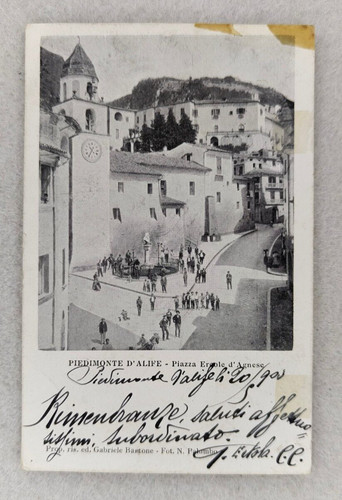 Cartolina piedimonte alife - piedimonte, d'alife