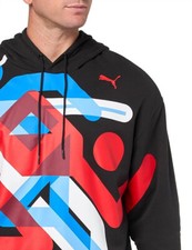 Felpa con cappuccio uomo PUMA Villaggio Olimpico | Puma Nero/Rosso | Taglia-L.