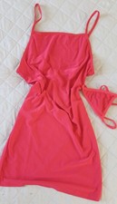 Completo intimo rosso sottoveste con perizoma, nuovo, mai indossato ! taglia M
