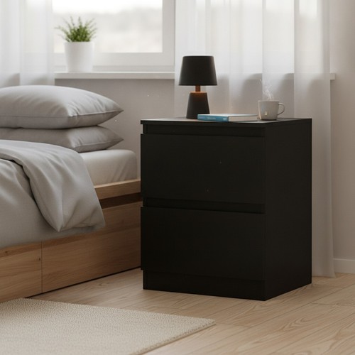 Comodino moderno nero con - , 2