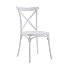 VERDELOOK Sedia Cross Bianca