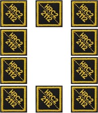 10 HRC2 2112 FR Patch Replacement Tags Fire Resistant Retardant FRC Black/Gold
