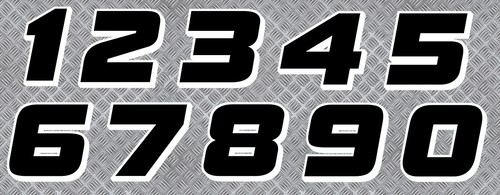 Sticker number racing - number,