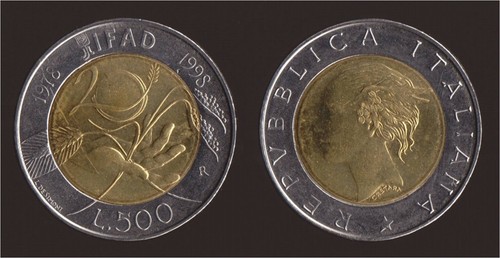 500 lire 1998 ifad italia - lire,