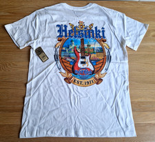 T-shirt maglietta HRC Hard Rock Cafe Helsinki bianca V18 City taglia M nuova con etichette