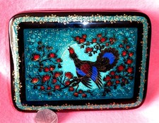 Russian LACQUER Box Aqua Blue