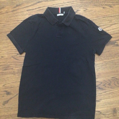 Polo moncler blu navy piqué - moncler,