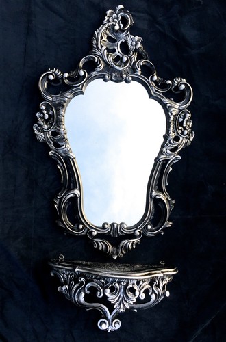 Specchio parete nero - specchio, da