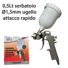 Pistola Aerografo Verniciatura Professionale 1.5mm 500ml serbatoio nylon