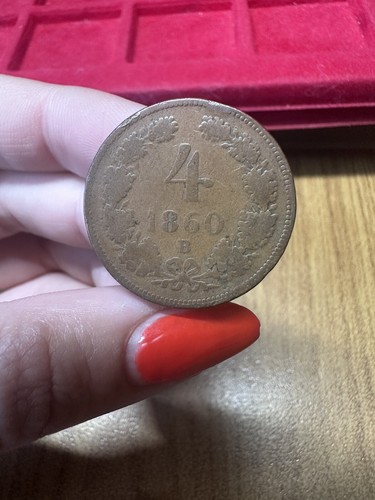 Moneta austria kreuzer 1860 - moneta, 4